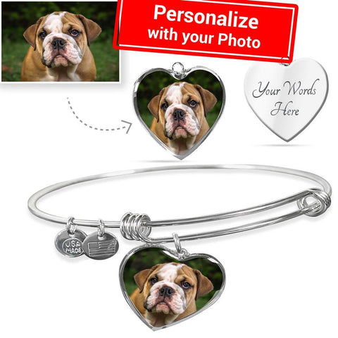 Put YOUR Dog's picture on this Luxury Heart Bangle-KaboodleWorld