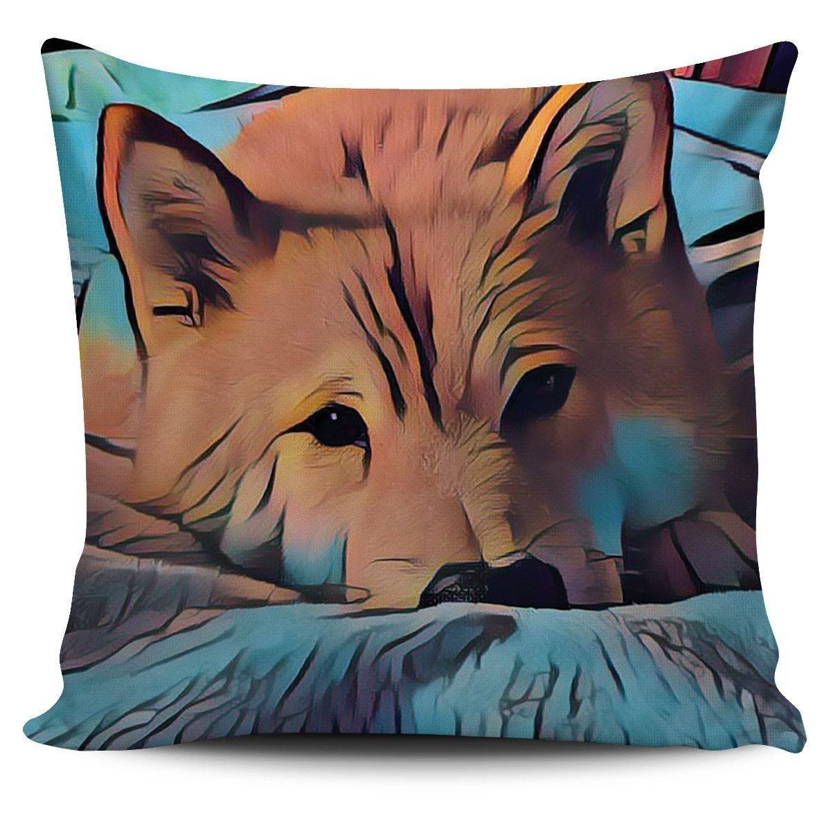 Shiba Inu Dog Pillow Cover #3-KaboodleWorld