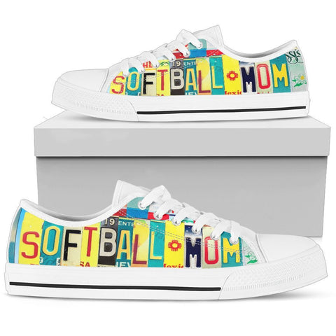 Softball Mom Low Top Shoes-KaboodleWorld