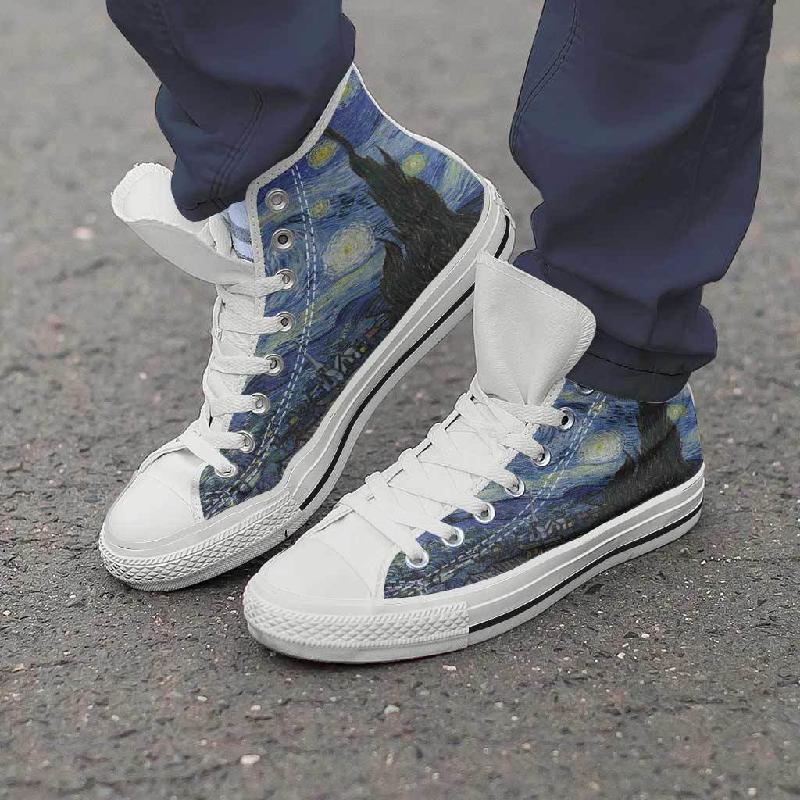 Starry Night High Top Shoes Women-KaboodleWorld