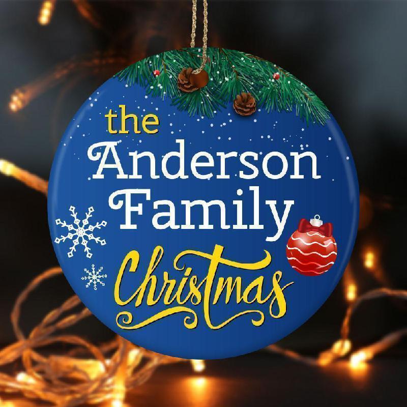 The Family Personalized Ceramic Christmas Ornament-KaboodleWorld