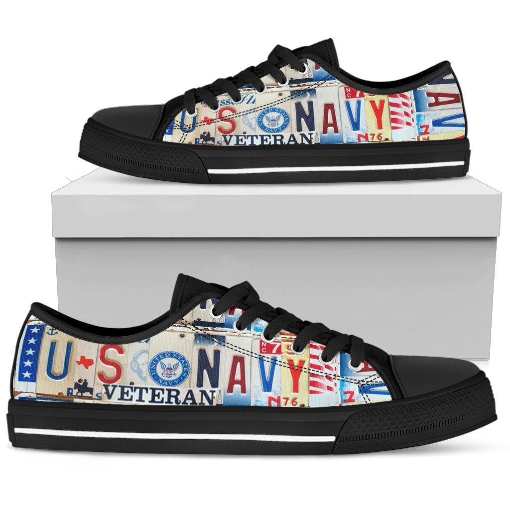 US Navy Veteran Low Top Shoes Women-KaboodleWorld