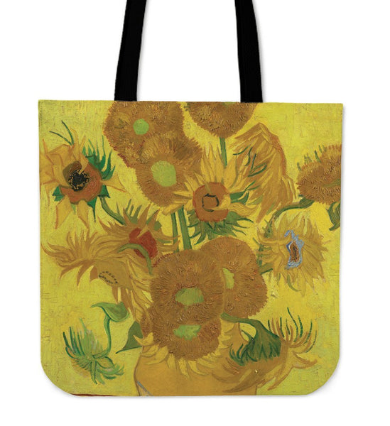 Van Gogh Sunflowers Cotton Tote Bag-KaboodleWorld