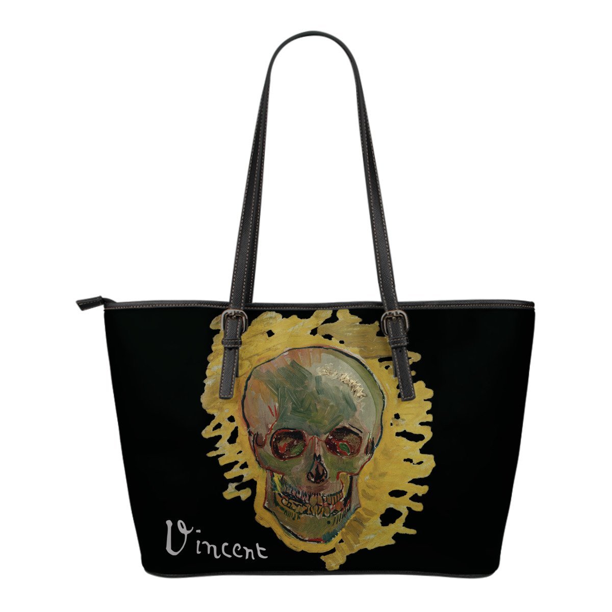 Vincent van Gogh Skull Small Tote-KaboodleWorld