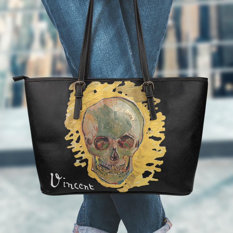 Vincent van Gogh Skull Small Tote-KaboodleWorld