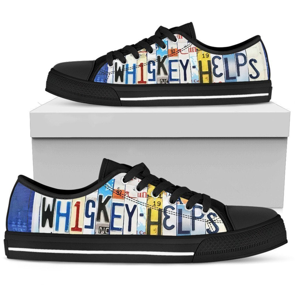 Whiskey Helps Low Top Shoes-KaboodleWorld