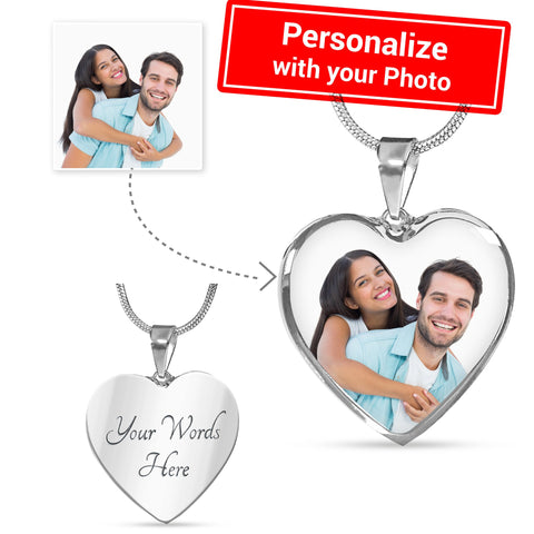 Your Favorite Picture on this Luxury Heart Pendent Necklace-KaboodleWorld