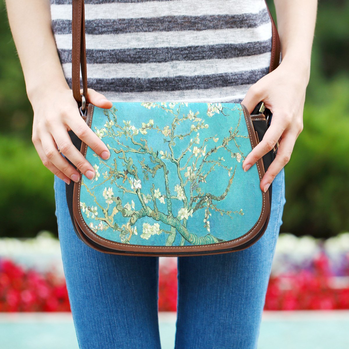 van Gogh Almond Blossom Saddle Bag-KaboodleWorld