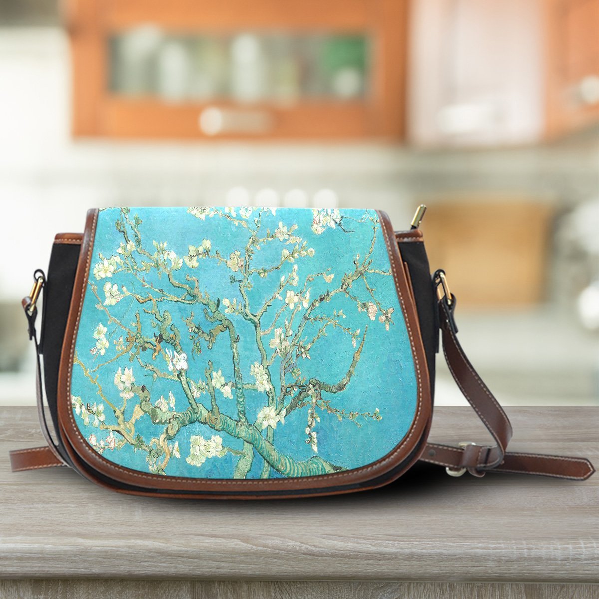 van Gogh Almond Blossom Saddle Bag-KaboodleWorld