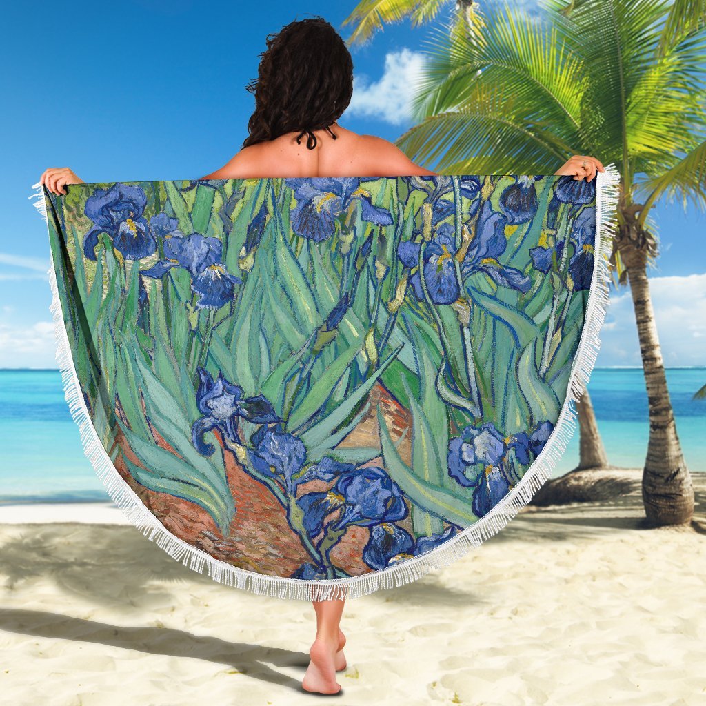 van Gogh Irises Beach Blanket-KaboodleWorld