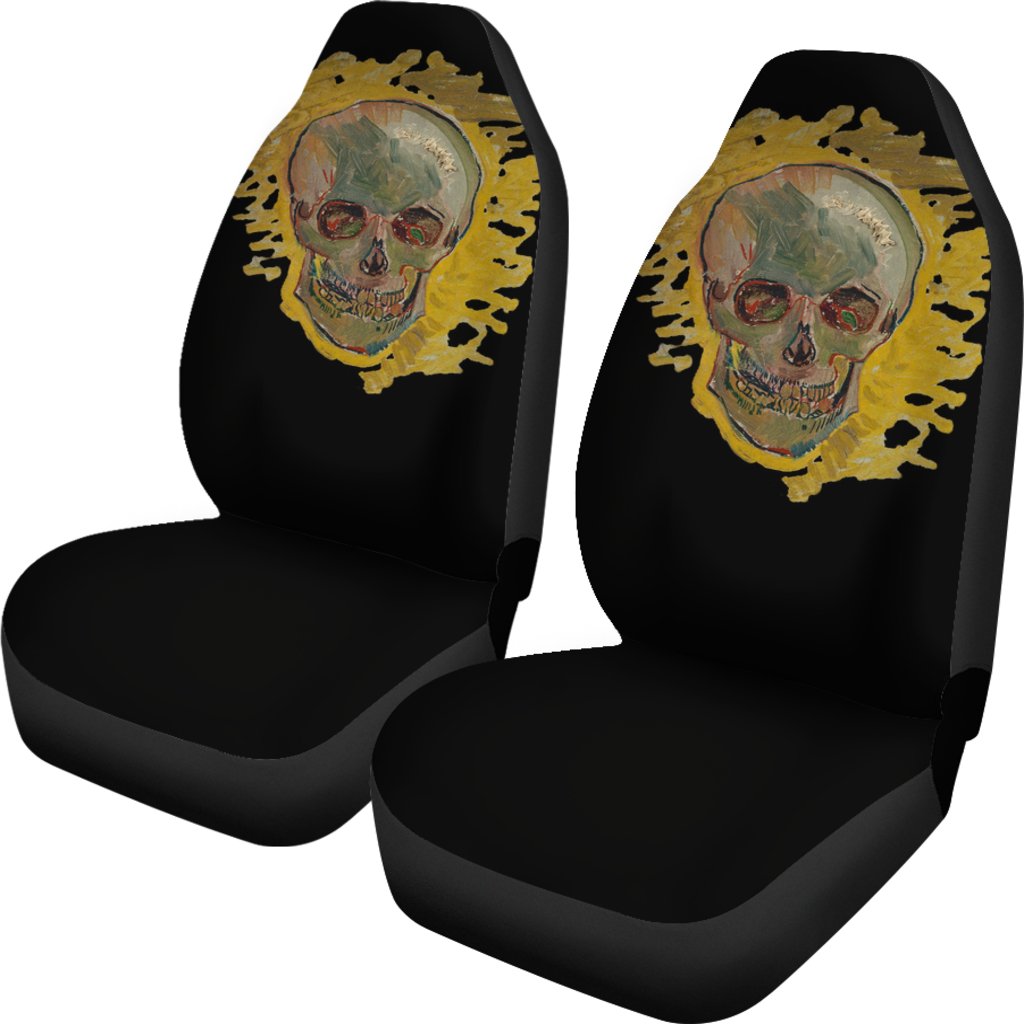 van Gogh Skull Black Car Seat Covers - Black-KaboodleWorld