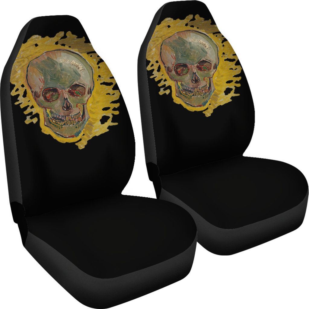 van Gogh Skull Black Car Seat Covers - Black-KaboodleWorld