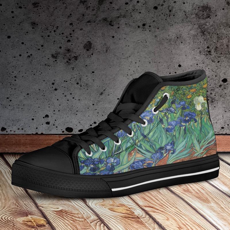 van Gogh's Irises High Tops Women's Shoes-KaboodleWorld
