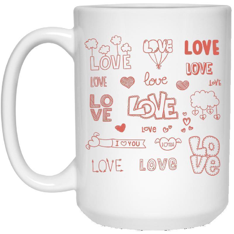 Love Doodles 15 oz. White Mug-KaboodleWorld