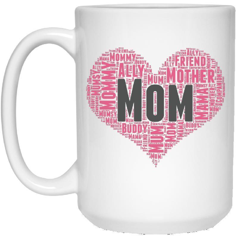 Mom Heart 15 oz. White Mug-KaboodleWorld