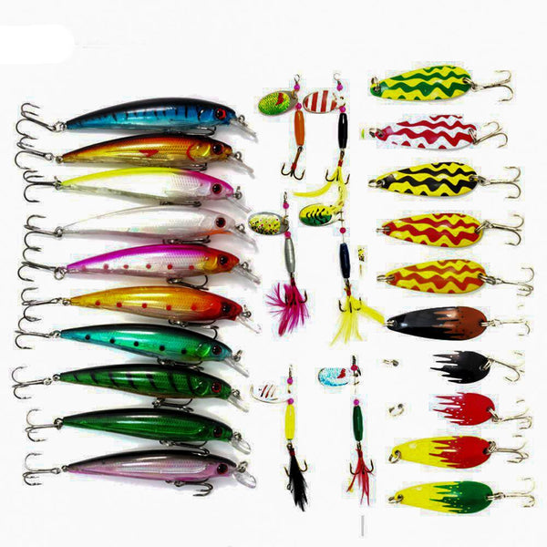26 pieces Fishing Lure Set With Treble Hook-KaboodleWorld