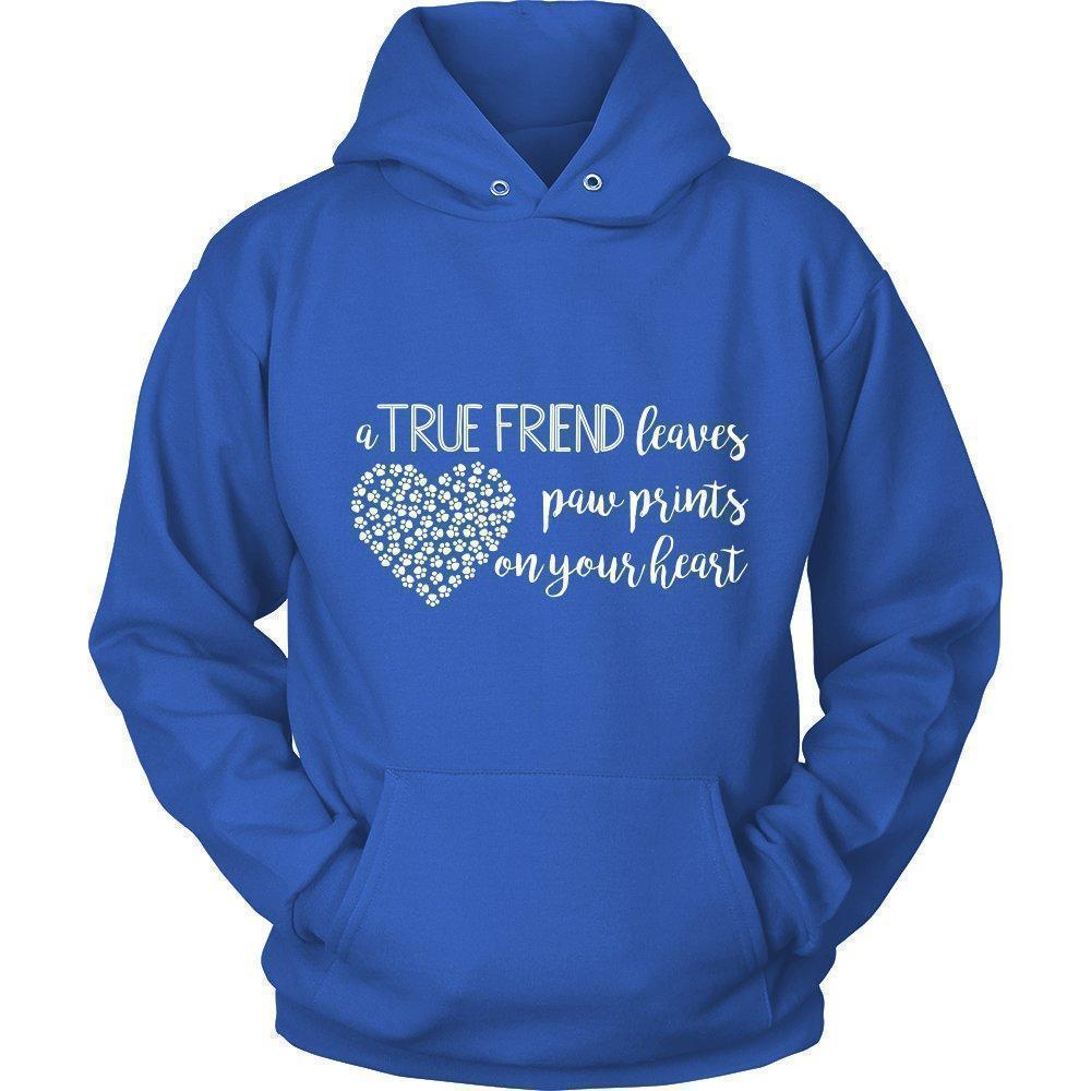 'A True Friend Leaves Paw Prints On Your Heart' Hoodie-KaboodleWorld