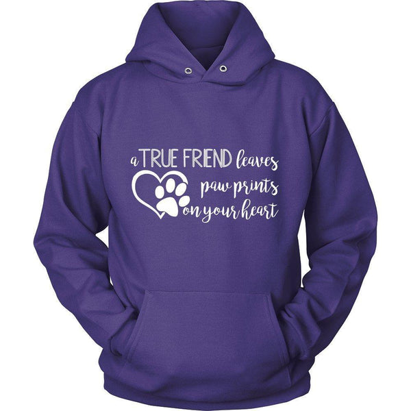 'A True Friend leaves Paw Prints On Your Heart' Hoodie-KaboodleWorld