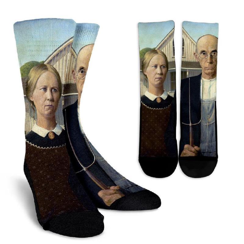 American Gothic Unisex Crew Socks-KaboodleWorld