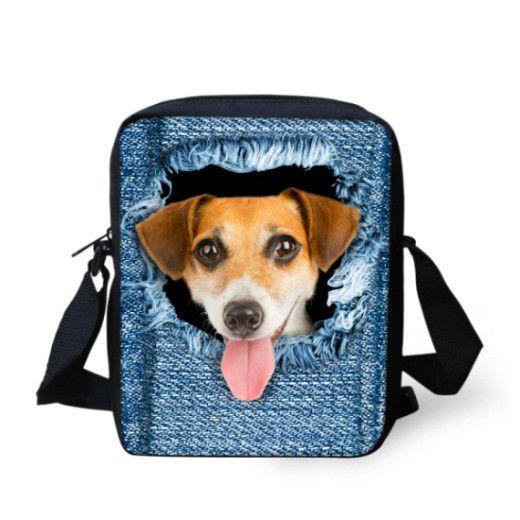 Awesome Denim Dog Messenger Bag-KaboodleWorld
