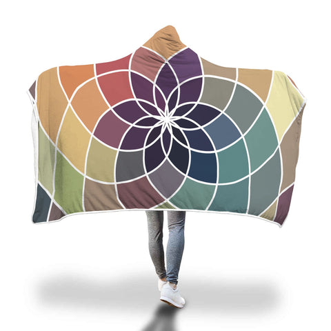 Awesome Mosaic Design on Comfy Hooded Blanket-KaboodleWorld