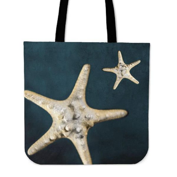 Blue Sea Bumpy Star - Cotton Tote-KaboodleWorld