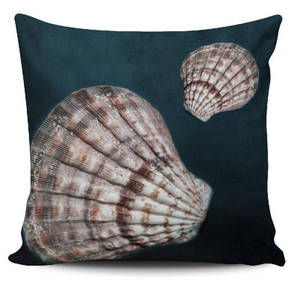 Blue Sea Clam Shell 2 Pillow Cover-KaboodleWorld