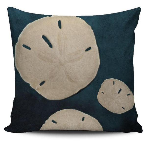 Blue Sea Sand Dollar Pillow Cover-KaboodleWorld