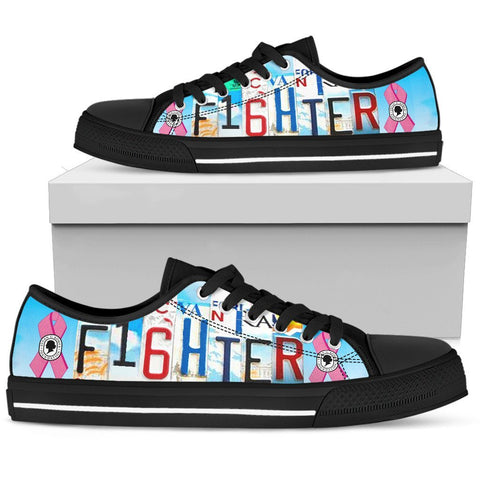 Breast Cancer Fighter Low Top Shoes-KaboodleWorld