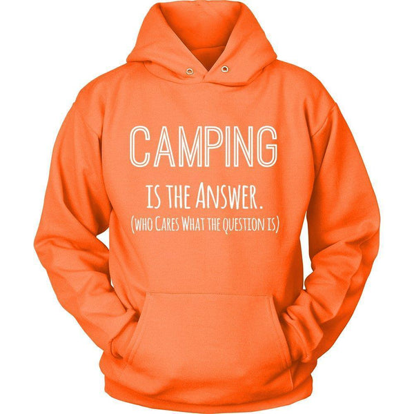 'Camping Is The Answer' Unisex Hoodie-KaboodleWorld