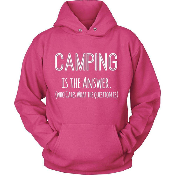 'Camping Is The Answer' Unisex Hoodie-KaboodleWorld