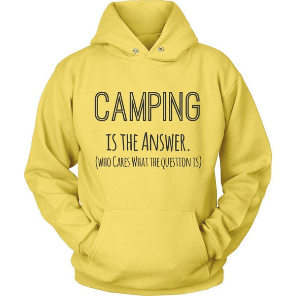 'Camping is the Answer' Unisex Hoodie-KaboodleWorld