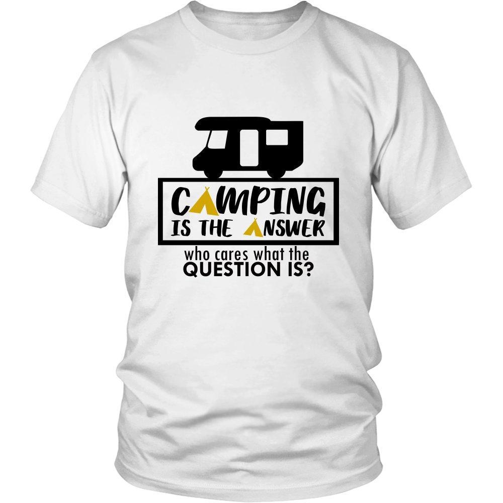 Camping is the Answer Who Cares What the Question Is Unisex Shirt-KaboodleWorld