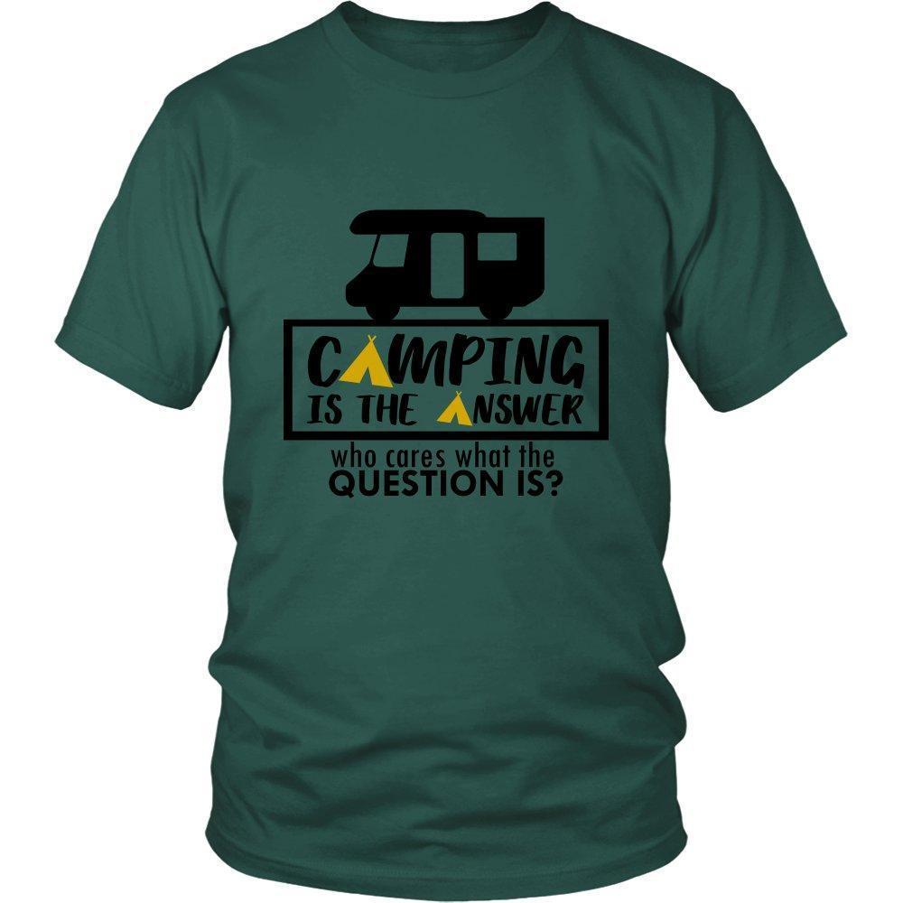Camping is the Answer Who Cares What the Question Is Unisex Shirt-KaboodleWorld