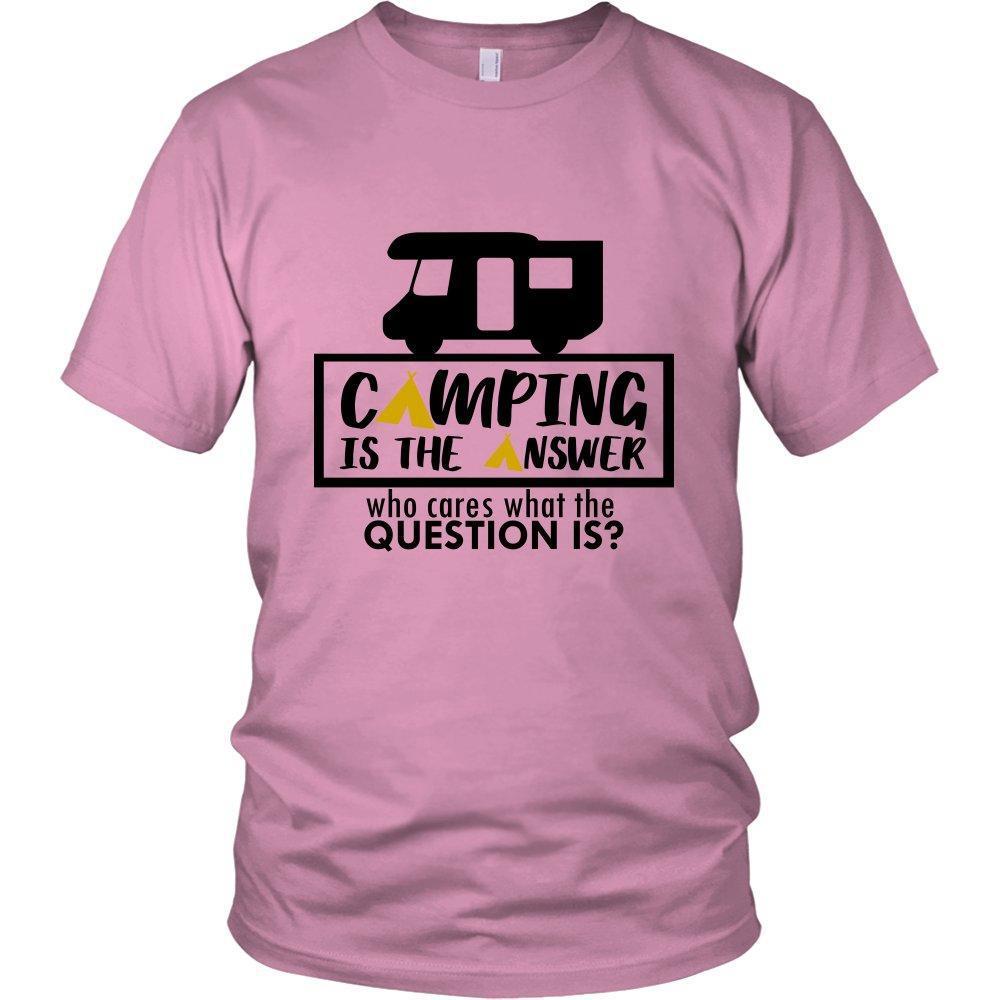 Camping is the Answer Who Cares What the Question Is Unisex Shirt-KaboodleWorld