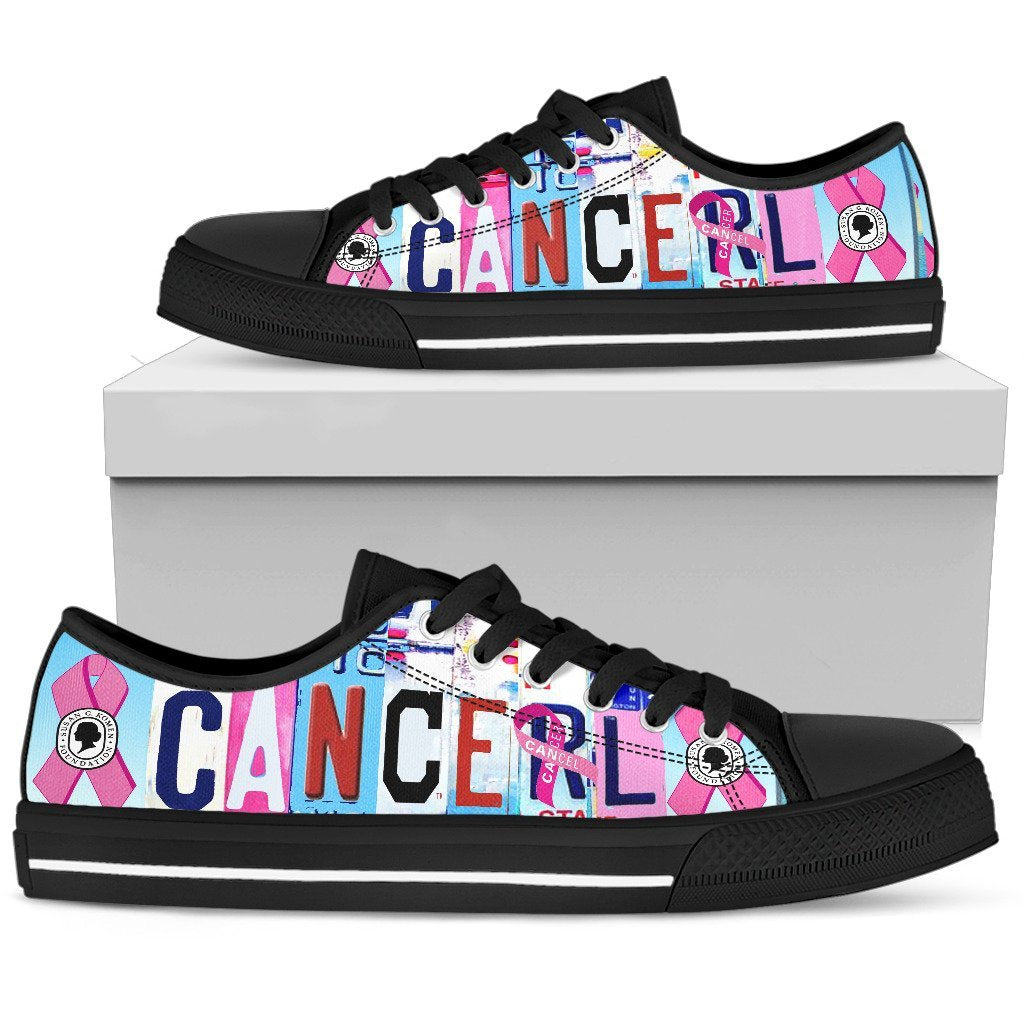 Cancel Cancer Low Top Shoes-KaboodleWorld