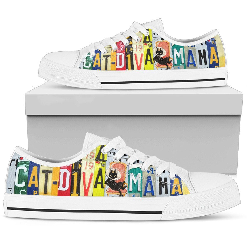 Cat Diva Mama Low Top Shoes-KaboodleWorld