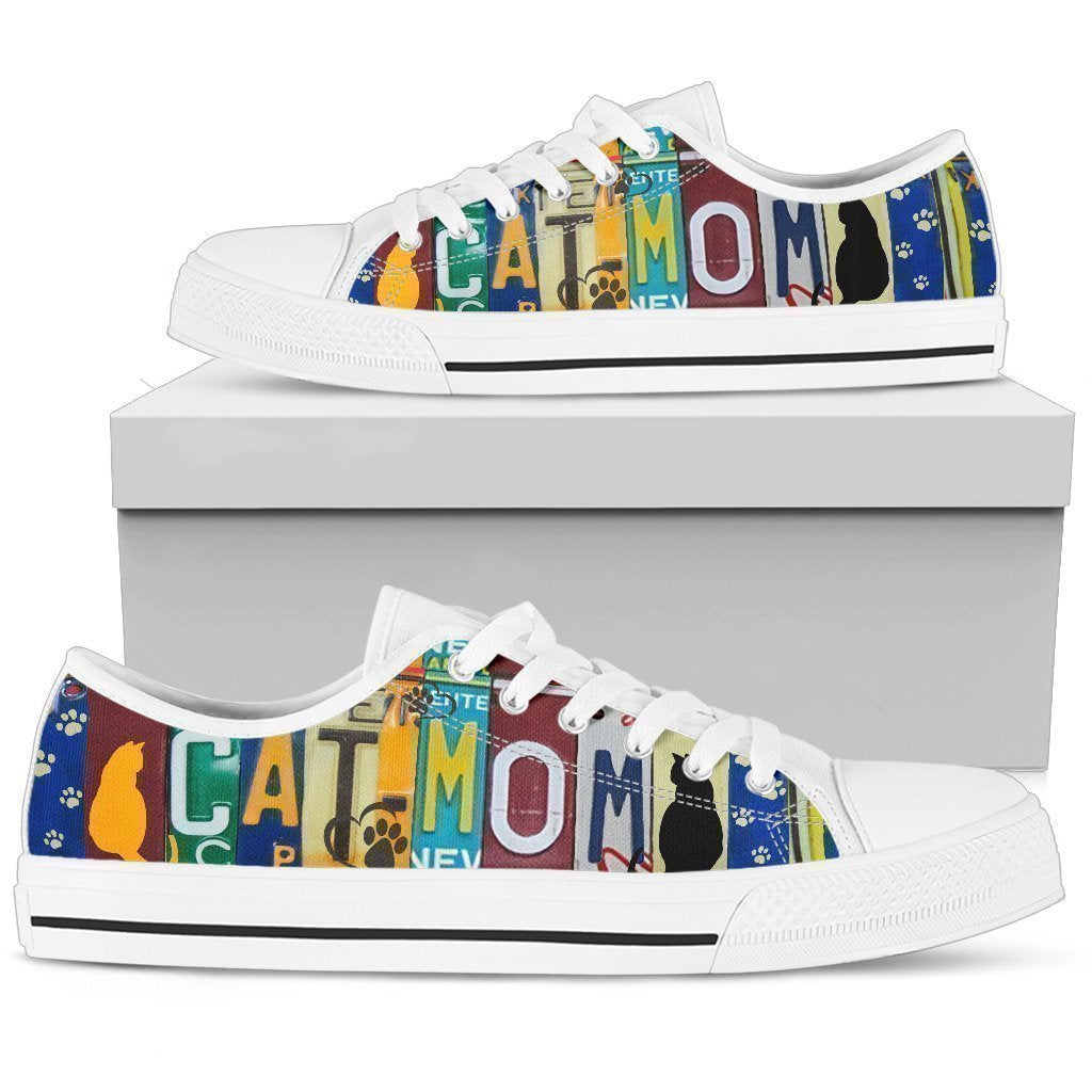Cat Mom Low Top Shoes-KaboodleWorld