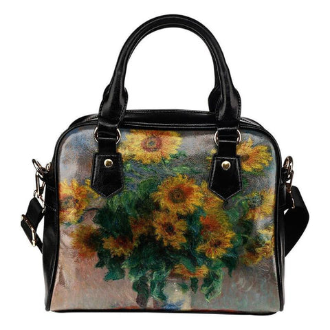 Claude Monet Sunflowers Shoulder Bag-KaboodleWorld