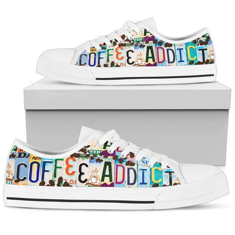Coffee Addict Low Top Shoes Women-KaboodleWorld