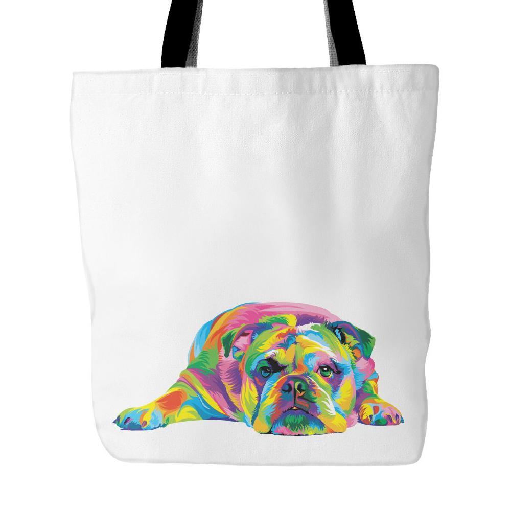 Colorful Bulldog Tote-KaboodleWorld