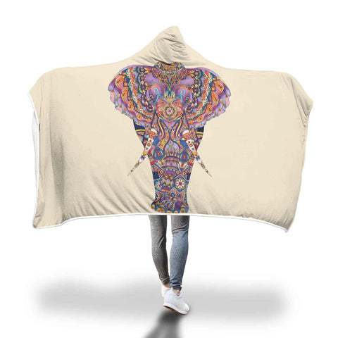 Colorful Elephant Hooded Blanket-KaboodleWorld