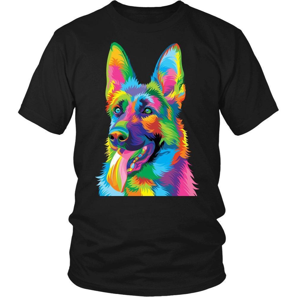 Colorful German Shepherd T-Shirt-KaboodleWorld