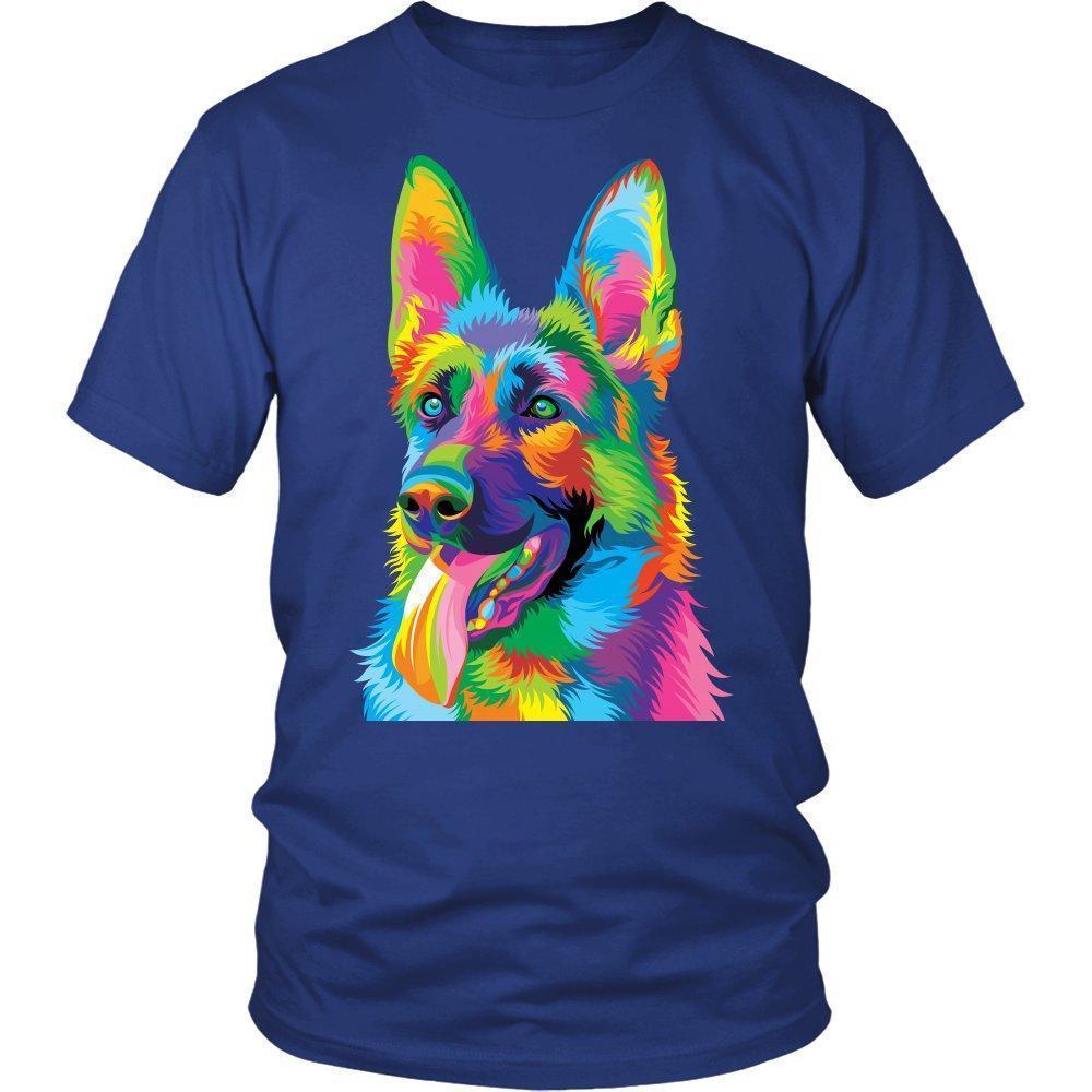 Colorful German Shepherd T-Shirt-KaboodleWorld