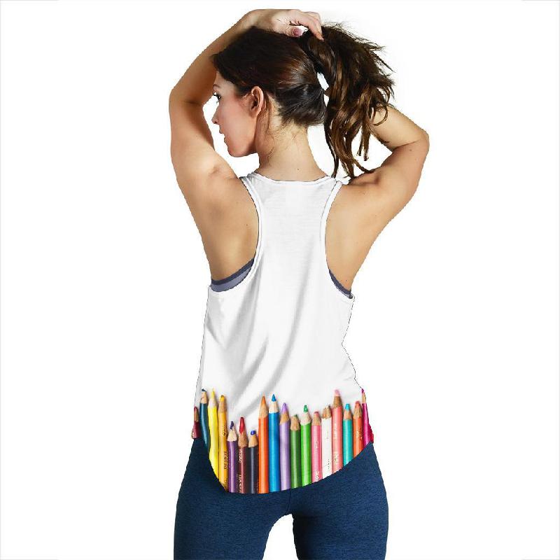 Colors Speak Louder than Words Racerback Tank Top-KaboodleWorld