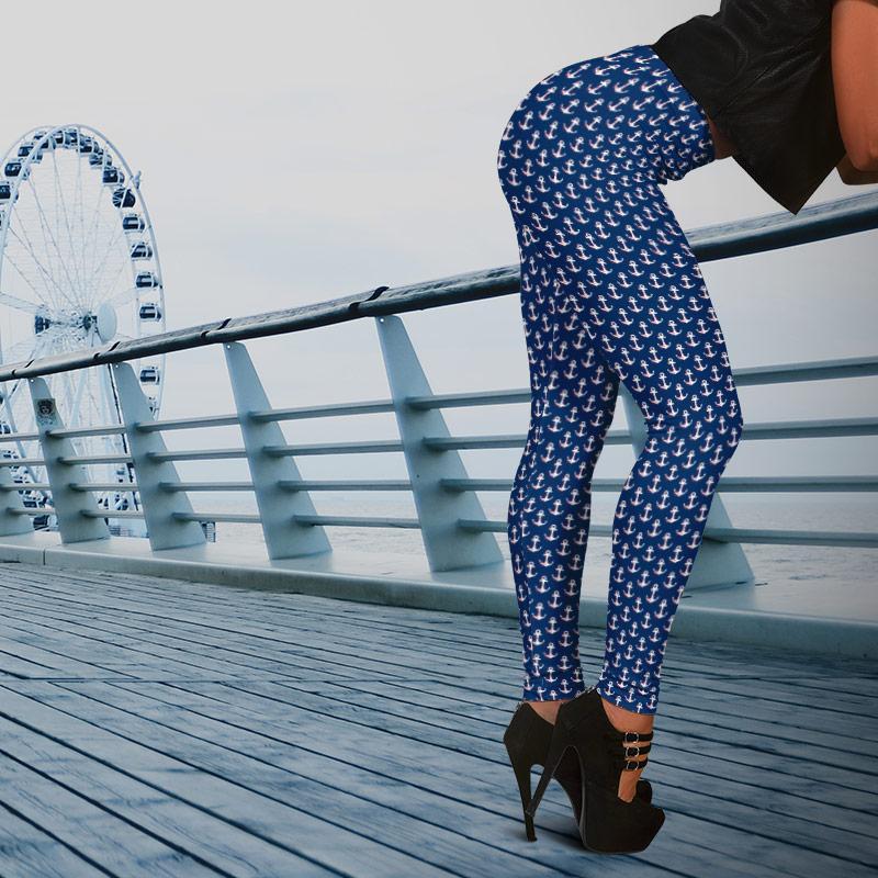 Comfy Awesome Leggings - Anchors 1 S-KaboodleWorld