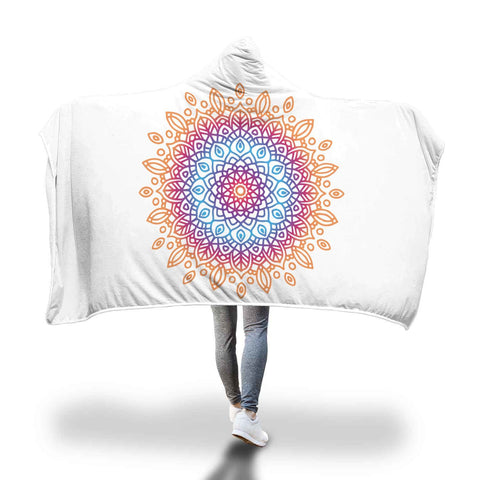 Comfy Hooded Blanket with Mandala Print-KaboodleWorld