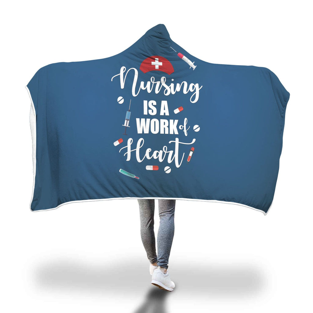 Comfy Nursing is a Work of the Heart Hooded Blanket-KaboodleWorld