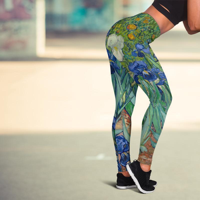 Comfy van Gogh's Irises Leggings-KaboodleWorld