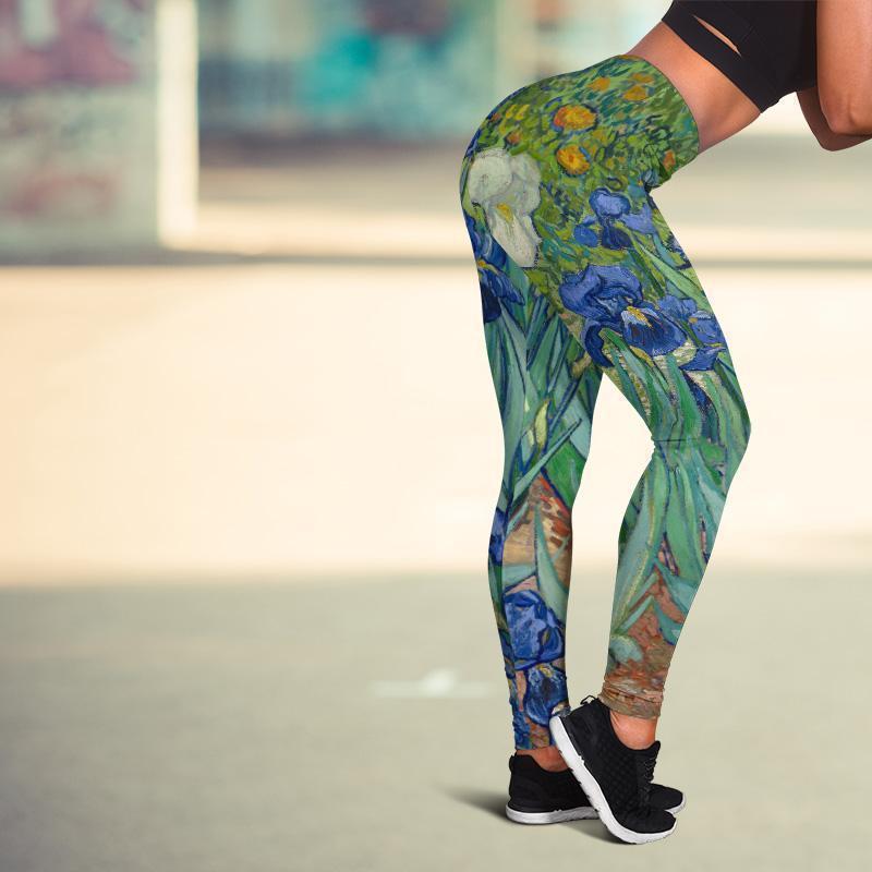 Comfy van Gogh's Irises Leggings-KaboodleWorld